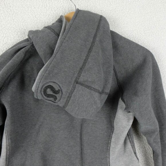 Lululemon Scuba Hoodie Womens 6 Full Zip Heavyweight Cropped Athletic Stretch - Picture 5 of 9